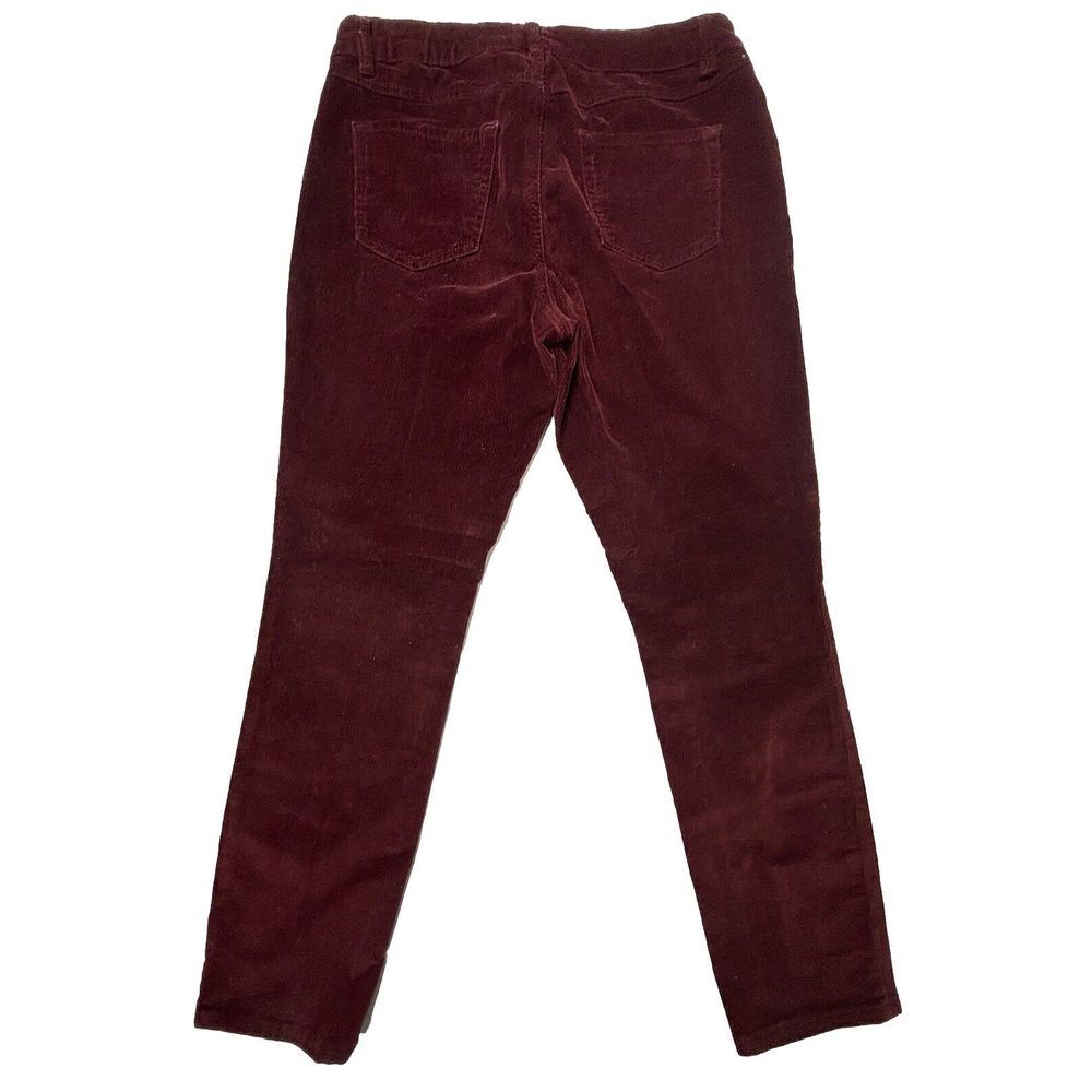 D Jeans Corduroy Pants Womens Petite 10 Modern Maroon Straight Stretch EUC‎ - Picture 9 of 9